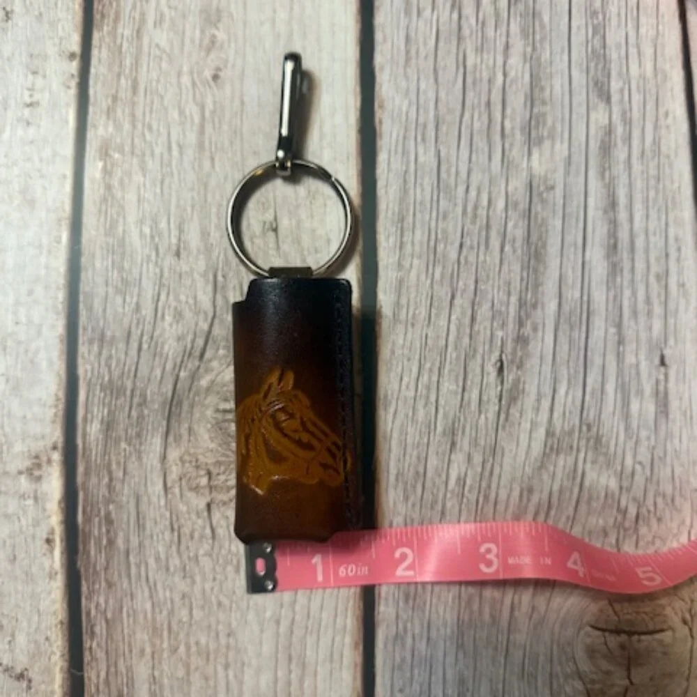 ✨ Vintage Tooled Leather Lighter Holder — Horse Head Design (NOS) ✨